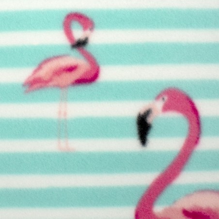 Koc piknikowy 200x200 cm pasy i flamingi - Nils