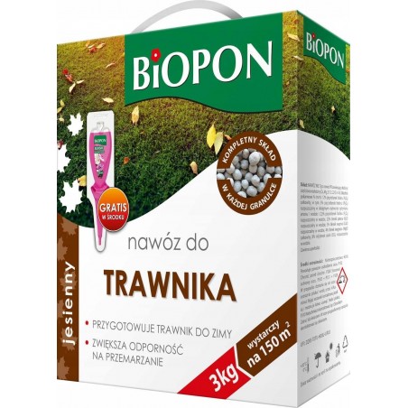 Nawóz jesienny do trawników 3kg – Biopon