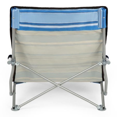 Krzesło plażowe NC3035  niebiesko-białe paski