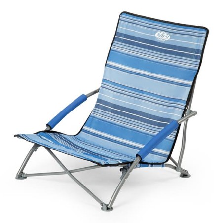 Krzesło plażowe NC3035  niebiesko-białe paski