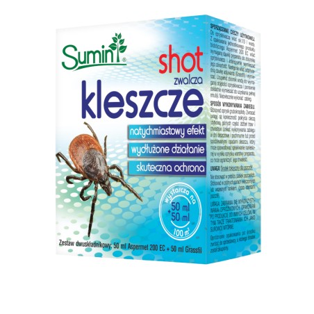 Shot to koncentrat do zwalczania kleszczy w ogrodzie 100ml